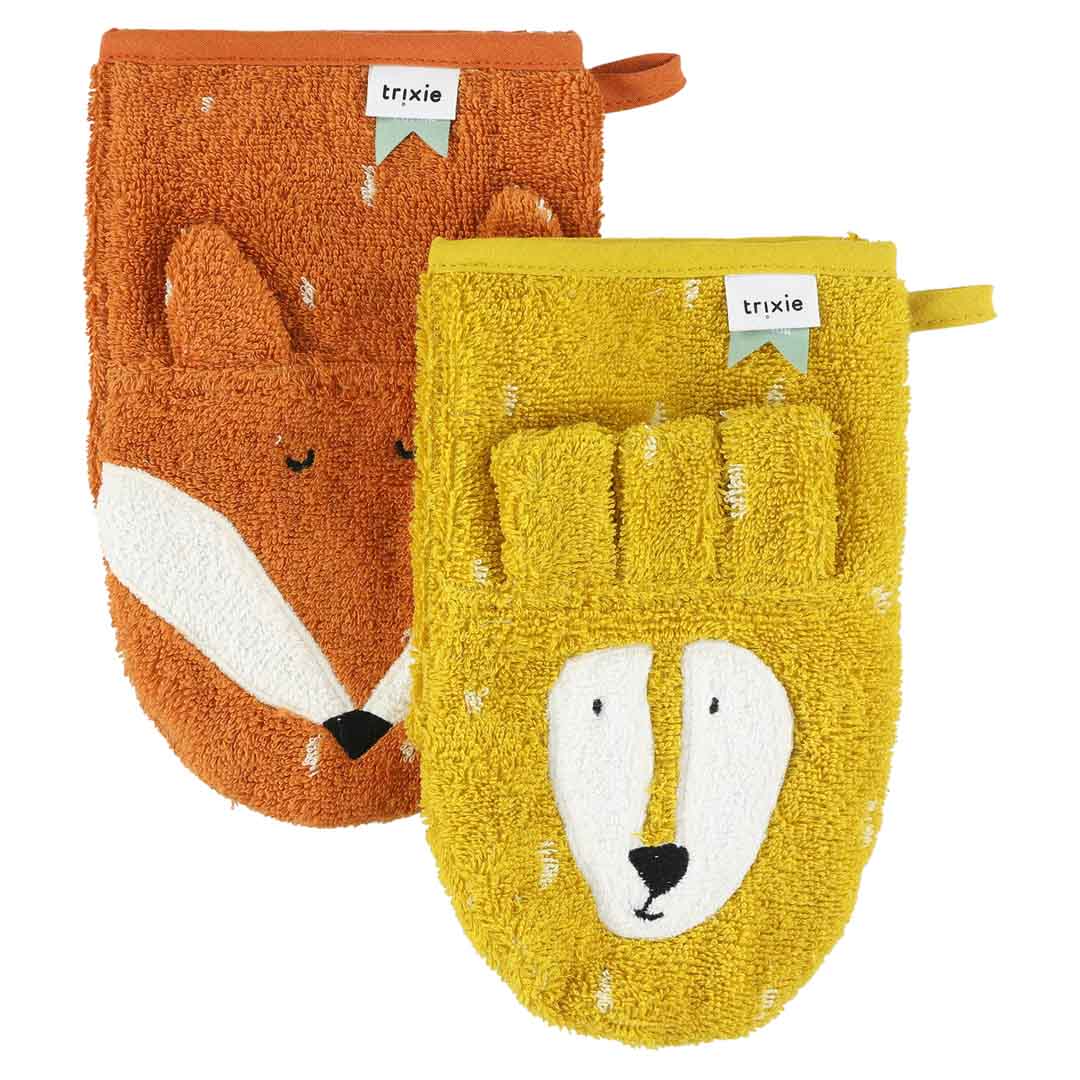 Gant de toilette 2-pack | Mr. Lion - Mr. Fox